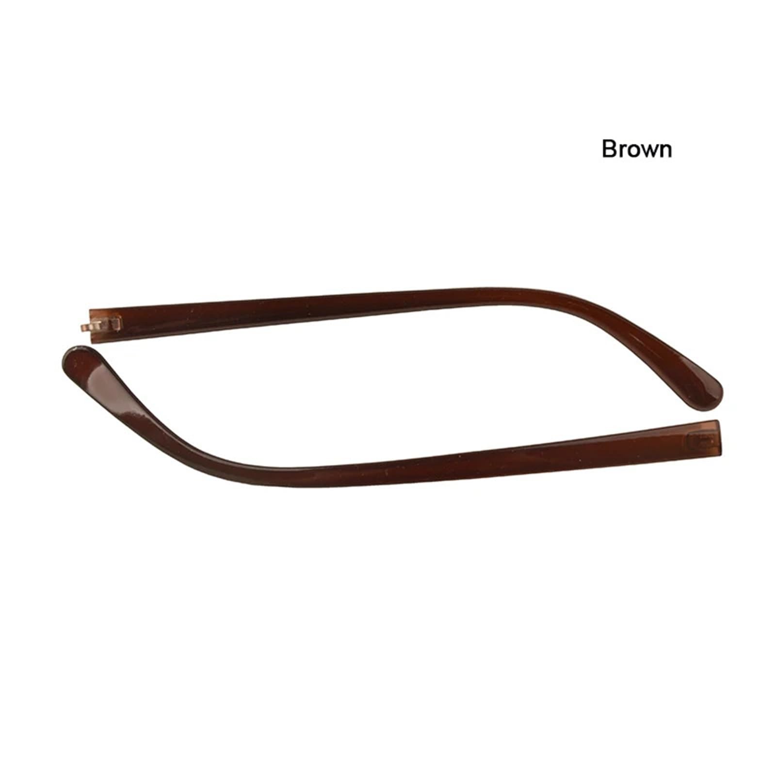 Gafas Patilla Patilla 10 pares de gafas de resorte de PC de Negro transparente de 8mm de ancho, punta de pierna de plástico for gafas, accesorios de reparación(Pc05 Brown)