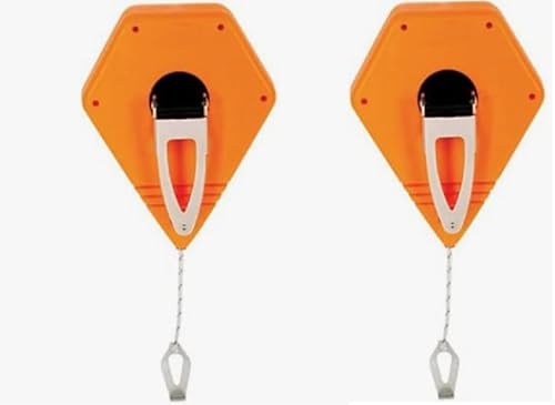 Zimpty 2Pcs Keson P100 Octoganal Chalk Line Reel, 1.5Mm String, 2-4-Ounce Capacity, 100-Foot (2) #TOP4