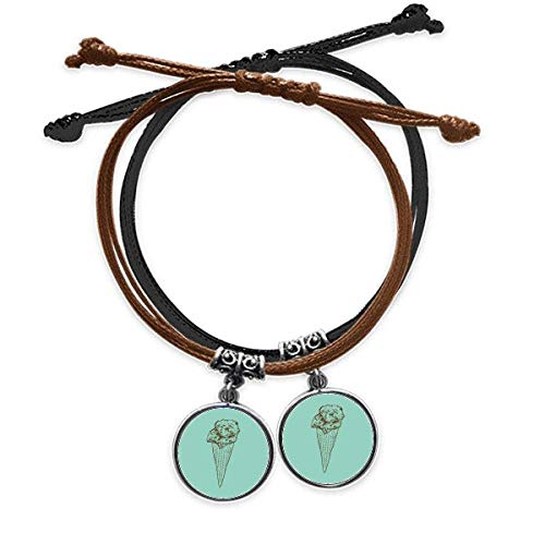 Bracelet Cuir Double Glace Chocolat DIYthinker pour vos Sorties en Amoureux