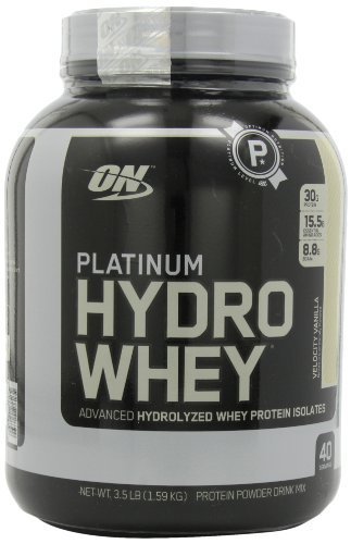Optimum Nutrition Platinum Hydro Whey, Velocity Vanilla, 3.5 Pound by Optimum Nutrition (English Manual)