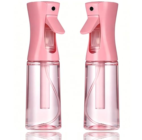 HIVEKLY Spray Bottle For Hair Continuous Spray Bottle Empty Spray Bottles Recycled Hair Misting Sprayer for Styling Cleaning Plants Barbers (Pink)