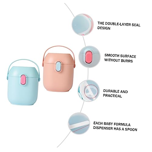 GAFOKI 2 Conjuntos De Caixa De Leite Em Pó Fórmula De Bebê Em Pó Fórmula De Bebê E Criança Leite Em