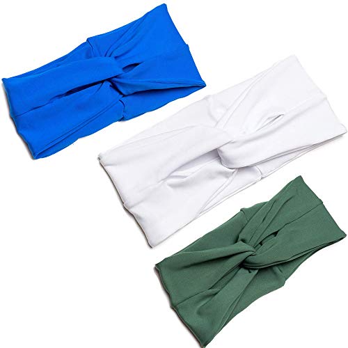 French Fitness Revolution Moisture Wicking Turban Headband for Sports, Running, Workout and Yoga
