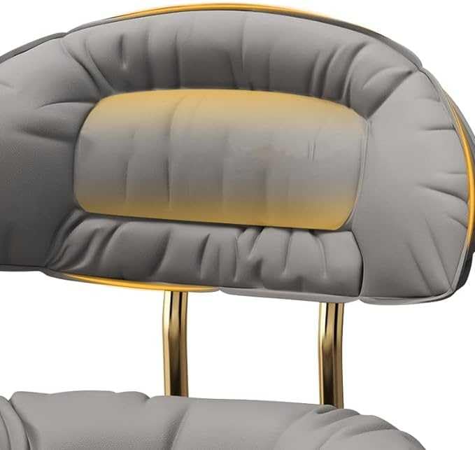 Sgabello girevole ergonomico con schienale, altezza regolabile, per salone, garage, casa, ufficio e studio