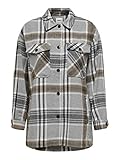 ONLY Damen Onlellene-valda Check Shacket Pnt Hemdjacke, Chipmunk, 34 EU