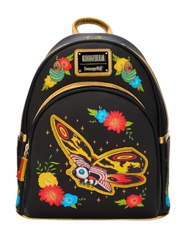 Loungefly Mochila Godzilla Mothra – BoxLunch exclusiva preta nenhuma
