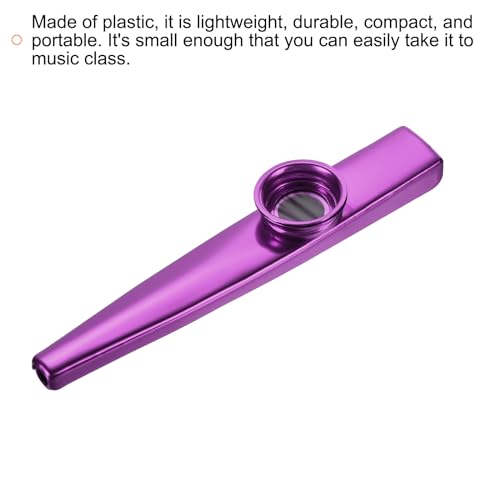 MECCANIXITY Kazoo Musical Instrument Aluminum Alloy Purple with Beautiful Cylindrical Box Pack of 2