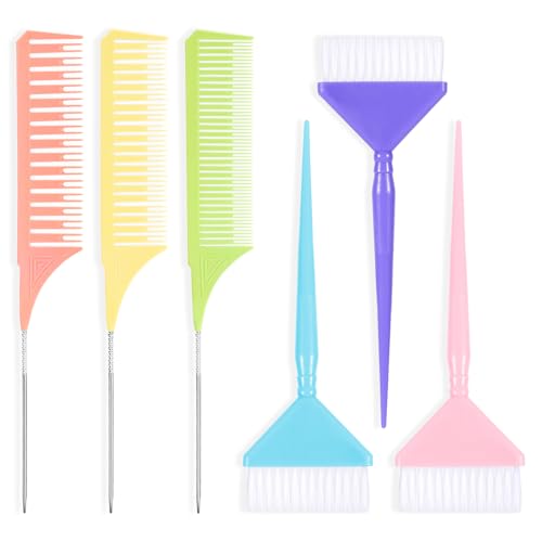 Set de 6 peines y pinceles para tinte de cabello miniatura 1