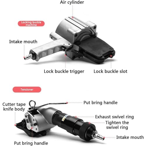 Máquina de flejado de acero neumática para correas de metal de 32 mm 6