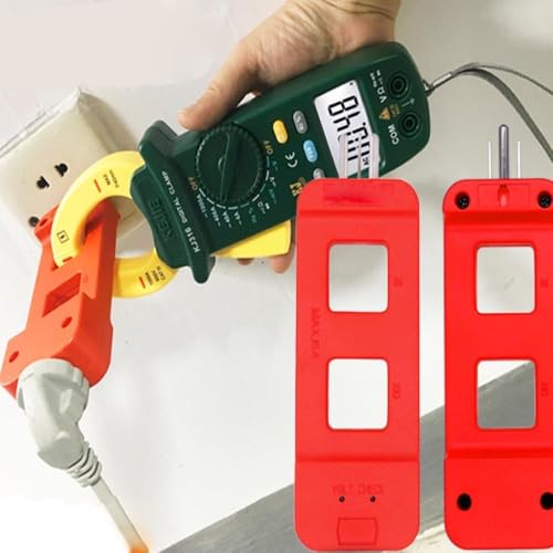 Image of KJ79B AC Line Splitter, Line Splitter for Clamp Meter, 10x Measurement, 15A Max Current, for US Outlets(red) (KJ79B red 1pcs)