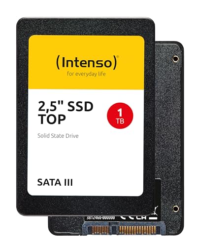 Intenso Interne 2,5 SSD SATA III Top, 1 TB, 550 MB/Sekunden, Schwarz, Festkörper-Laufwerk