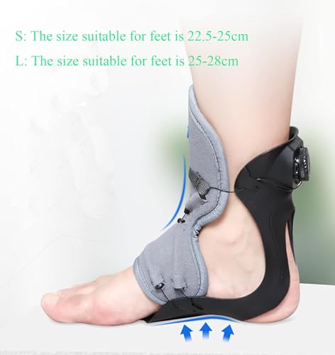 Soporte para pie caído, dispositivo de fijación AFO para caminar, correa de ayuda ajustable para fascitis plantar, dolor de pie de arco, soporte para tendinitis de Aquiles para mujeres y hombres