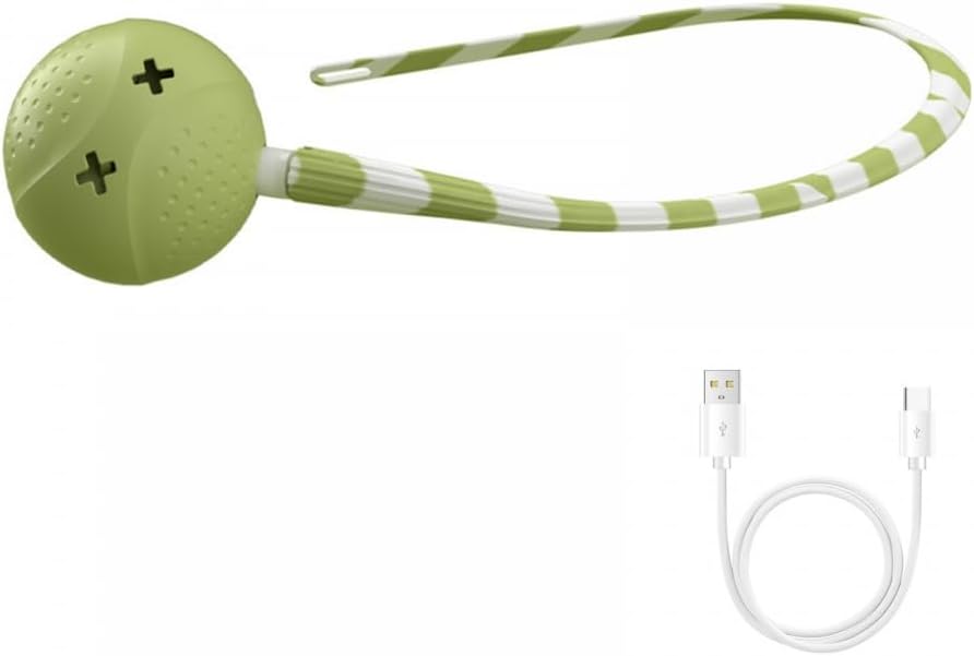 DONGKER Cat Toys Ball,USB LED Motion Activated Automatic Cat Moving Ball with Tail Tease for Indoor Cats Interactive Play Games