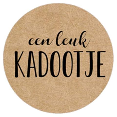 Véranno 40 round stickers een leuk KADOOTJE stickers. Diameter 3.5 cm. brown and black Cover