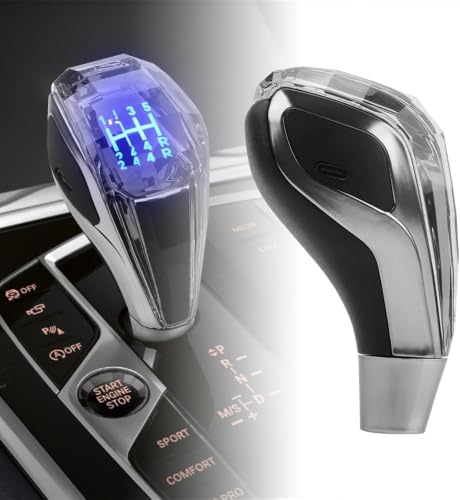 Image of AutoBizarre Cystal LED Gear Knob with 7 Color Touch Activated Multi-Color LED Shift Knob Universal for All Cars (5+R)