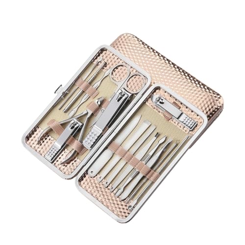 Outils de manucure professionnels et kit pédicure 16 pièces en acier inoxydable