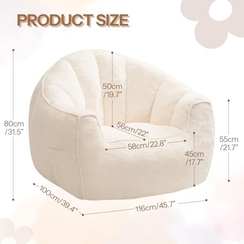 HOOBRO Bean Bag Sofa with Pockets