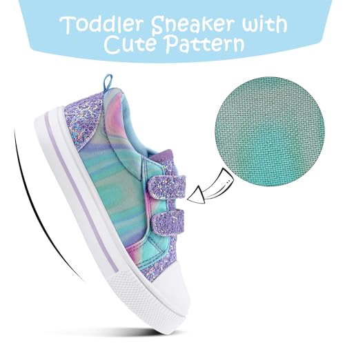 Image of K KomForme Toddler Shoes, Hook & Loop Canvas Sneakers for Boys and Girls | Slip-on, Lightweight, Comfortable
