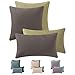 Selfitex 4 Stück Sofakissen-Set mit Bezug und Füllkissen, 2 Kissen Größe 40x40cm + 2 Kissen Größe 30x50 cm, superflauschig und weich, Made in Germany, Couchkissen, Dekokissen (Korsika)