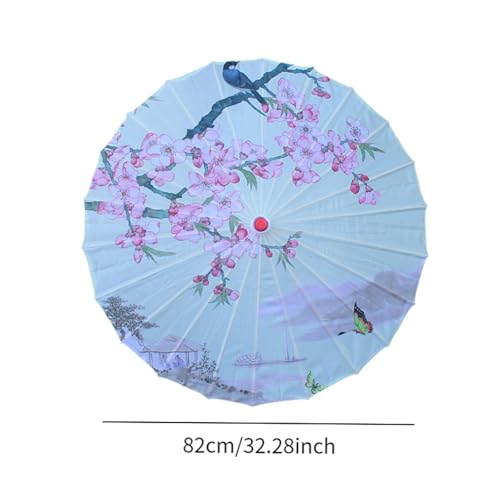 Sombrilla de papel engrasado chino tradicionales accesorios de baile decorativos 3