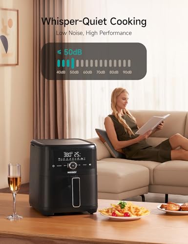 HiCOZY-10-in-1-Air-Fryer-6QT-Family-Size-Flash-Crisp-Technology-400F-for-Hot-Crispy-Results-in-Minutes-Roast-Reheat-Dehydrate-More-Black HiCOZY 10 in 1 Air Fryer 6QT Family Size Flash Crisp Technology 400F for Hot Crispy Results in Minutes Roast Reheat Dehydrate More Black