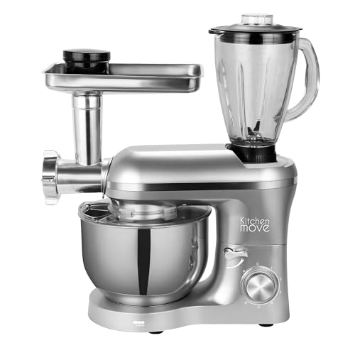 KITCHEN MOVE Robot patissier hachoir blender multifonction 1500W bol 5.5L VIPER PRO Gris acier