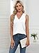 EyMuse y2k Womens Fashion Tank Tops Loose Fit Basic Blouse Going Out Clothes Casual Summer Sleeveless V Neck Shirts,White,XXL