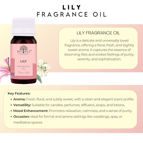 Image of Devinez Lilly, RaatRani Aroma Oil for Diffuser /Ultrasonic Aroma Diffuser /Tealight Diffuser /Reed Diffuser, 60ml Each