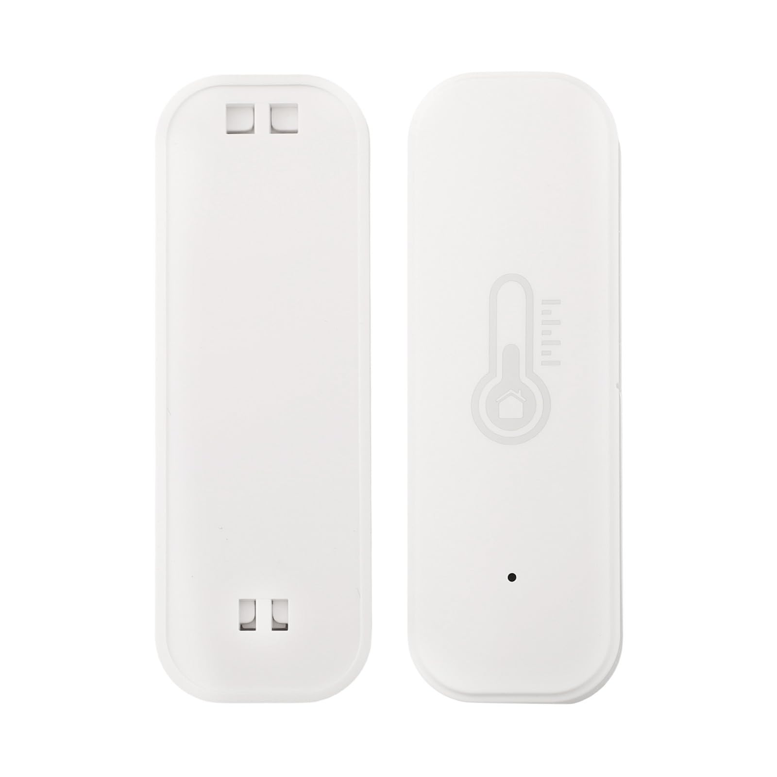 Tuya Smart WiFi Sensore di umidità di temperatura, avvisi in tempo reale, compatibile con Alexa, montaggio a parete o da tavolo, alimentato a batteria, bianco, confezione da 2 per casa e