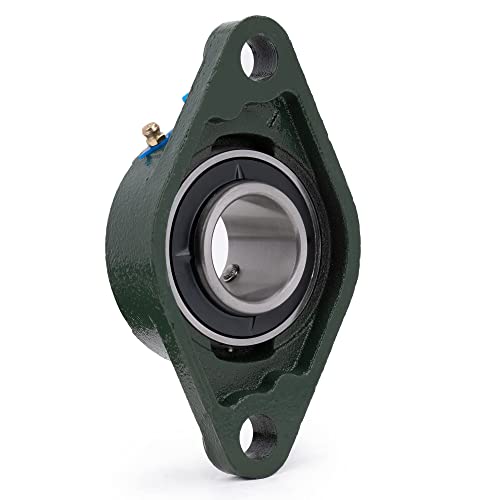 Image of XIKE 2 Pcs UCFL207-23 Bore 1-7 /16 inch Pillow Block Flange Mounted Ball Bearings.
