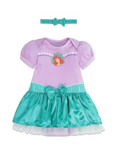 Disney Princess Baby Girls Costume Bodysuit Dress & Headband Set