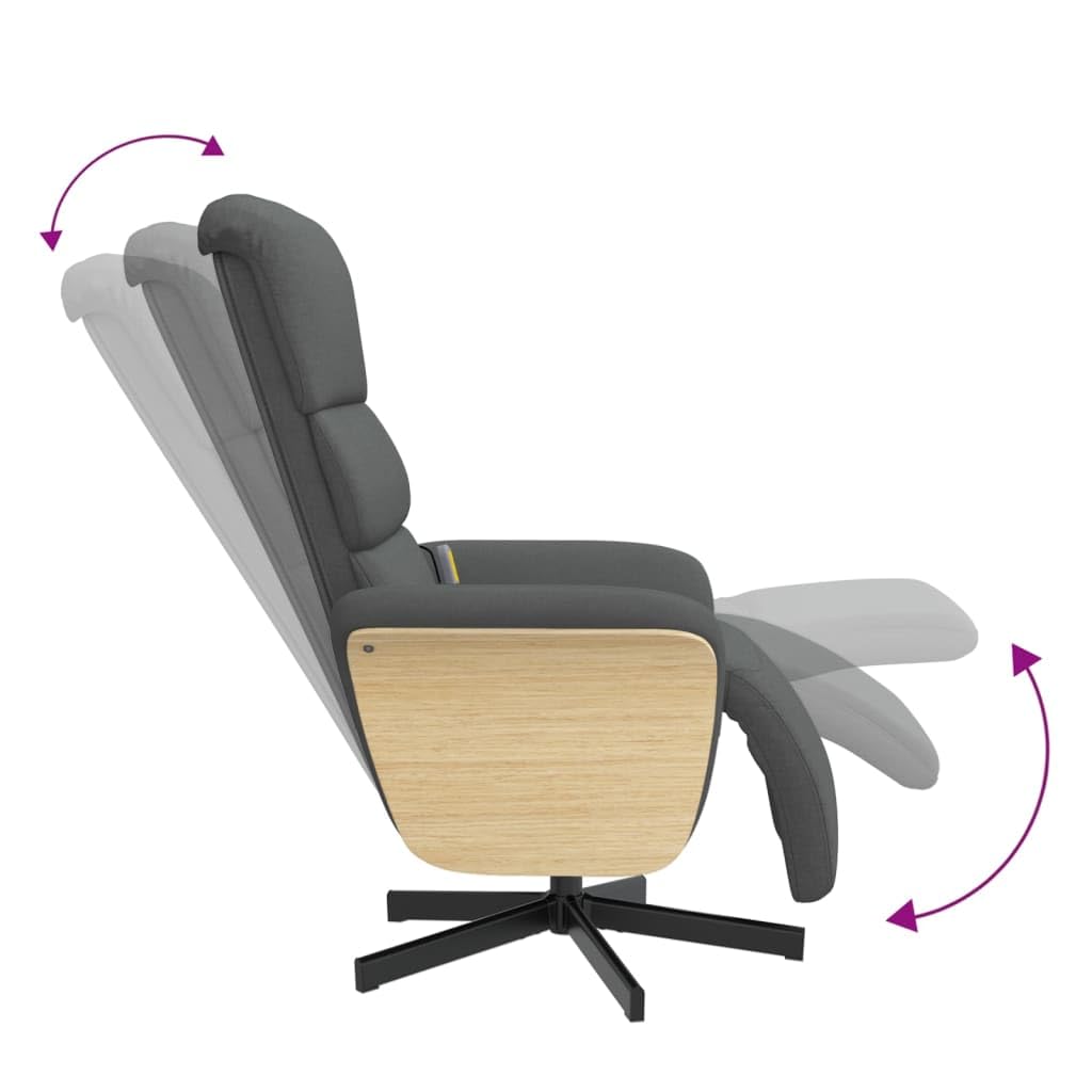 vidaXL Massagestoel verstelbaar met voetensteun stof donkergrijs, massage fauteuil, relaxfauteuil, fauteuil stoel, fauteuil, relaxstoel, slaapfauteuil vidaXL Massagestoel verstelbaar met voetensteun stof donkergrijs, massage fauteuil, relaxfauteuil, fauteuil stoel, fauteuil, relaxstoel, slaapfauteuil