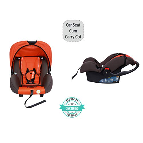 Image of 1st Step 4 in 1 Multi Purpose Baby Carry Cot,Car Seat, Rocker,Feeding Chair for Infant Babies of 0 to 15 Months & Weight Capacity Upto 13 Kgs (Orange)