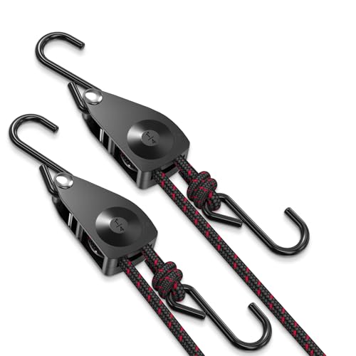VIPARSPECTRA Ratchet Tie Down Straps 12ft 150lbs 2 Pack