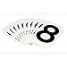 Brady 5050-8, 50508 Vinyl 5050 Series Number Label w/Legend: 8, 50 Packs of 10 pcs