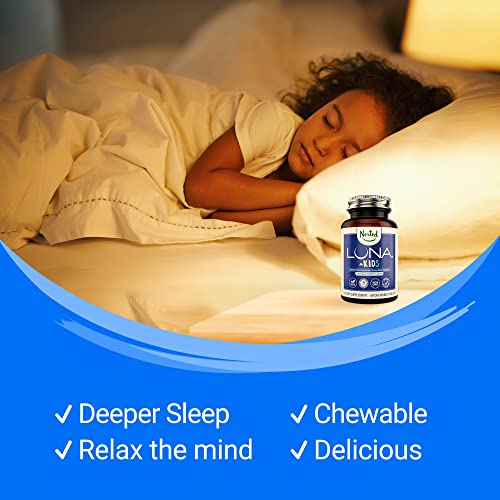 Luna | #1 Bedtime Supplement | Naturally Sourced Ingredients For Easier Bedtime | 60 Non-Habit Forming Vegan Capsules | Herbal Supplement With Melatonin, Valerian Root, Chamomile Non-Gmo (Kids) #TOP2