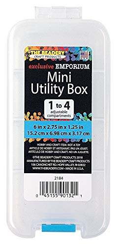 The Beadery Mini Utility Box Storage Container, clear