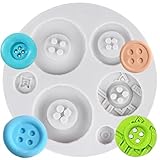 YANQINMS Button Silicone Fondant Molds Button Chocolate Candy Molds For Baby Shower Cake Decorating Cupcake Topper Gum Paste Polymer Clay