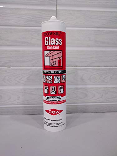 Image of Dowsil Glass Sealant & Half Round Gun-1+1 pc Combo with 2 nozzles Clear Sealant, Silicone, Pack of 1