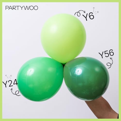 Image of PartyWoo Lime Green Balloons 100pcs 5 Inch Light Green Latex Helium Balloons for Graduation Wedding Baby Shower Anniversary Birthday Dinosaur Jungle Golf Football Theme Party Decorations Green-Y6