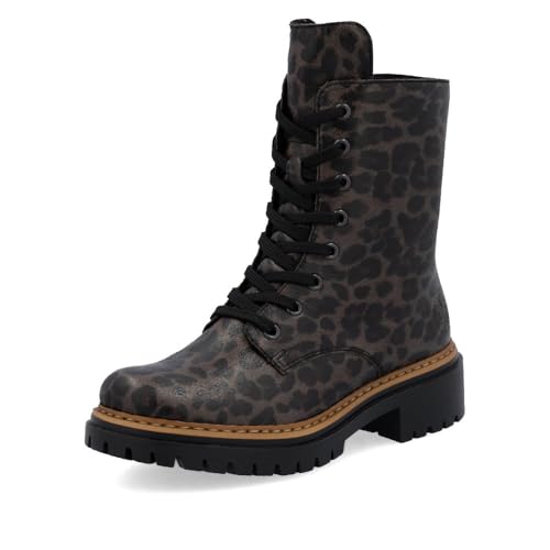 Rieker 72627 bottes de motard femme chaussures montantes noires confort