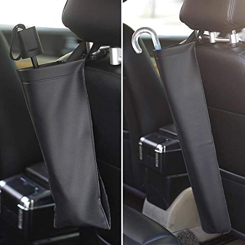 arbitra Madera.L Funda De Cuero Artificial para Paraguas De Coche, Bolsa De Almacenamiento De Paraguas Plegable para Asiento Trasero De Coche para Paraguas De Mango Largo O Corto Agradable Kind