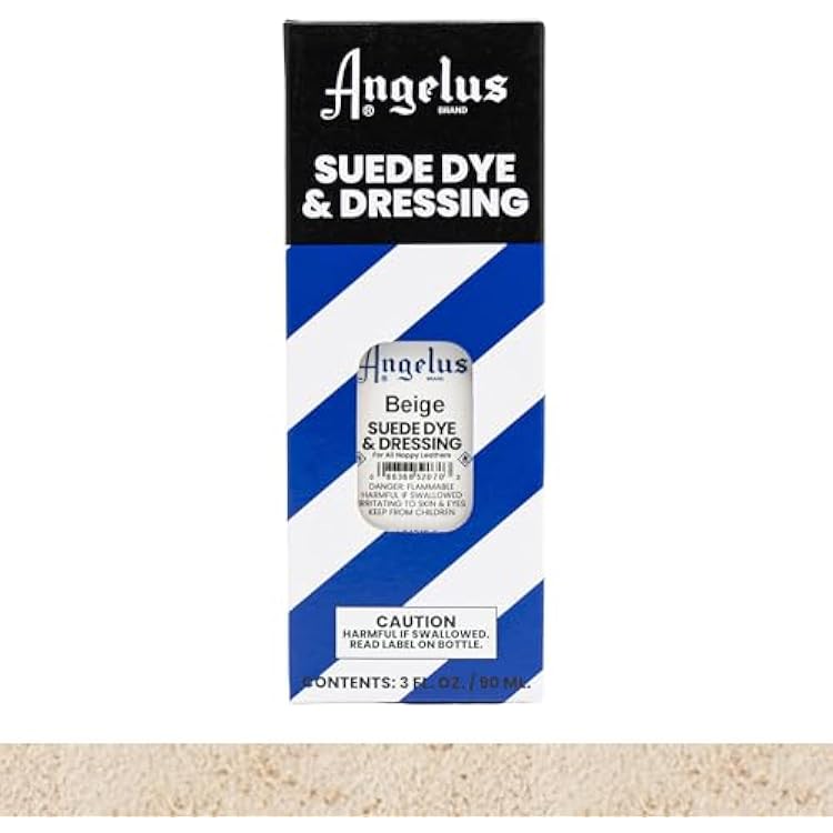 Angelus Suede Dye - Beige - 3 oz Premium Liquid Dye for Suede, Nubuck, and Nappy Leather
