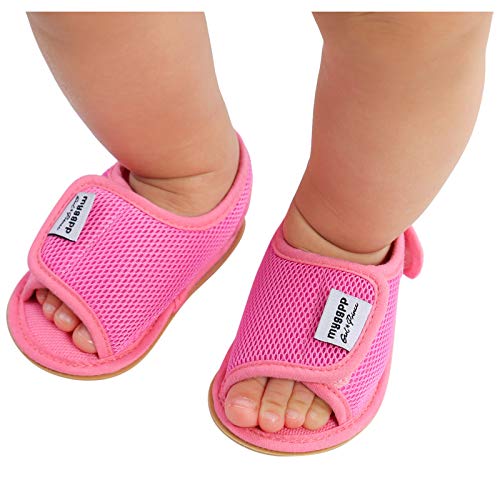 EnJoCho Baby Sport Shoes Baby Girls Rubber Mesh Non-Slip Boys Sandals Flat Shoes Shoes Soft Sole Walking Baby Shoes (Hot Pink, 12-12M)3