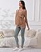 Ficerd Women's Maternity Shirts, Long Sleeve Pregnancy Tops Casual V Neck Brushed Ribbed Knit Tunic Blouses Pregnant Clothes(Khaki,X-Large)