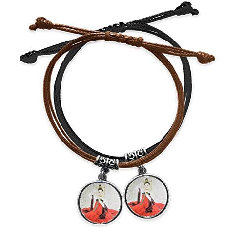 Bracelet Peinture Chinoise en cuir double pour amoureux DIYthinker