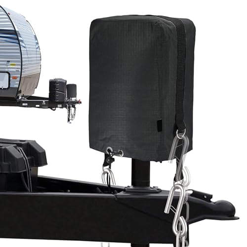 Uozonit Cubierta de gato de remolque eléctrico - Cubierta de cabeza de gato con lengua eléctrica impermeable 420D,La cubierta de gato de remolque de viaje ajustable y resistente protege de la suciedad