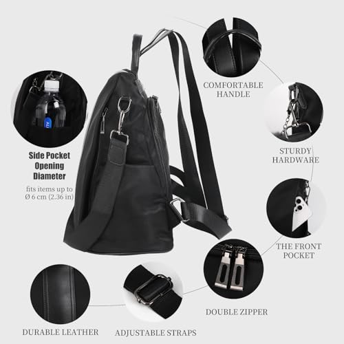 image for PINCNEL Women Backpack Purse Waterproof Nylon Anti-theft Rucksack Ligh
