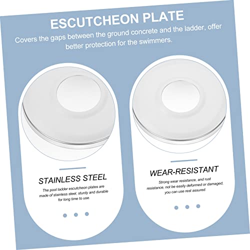 2 placas decorativas de acero inoxidable para escalera de piscina miniatura 2