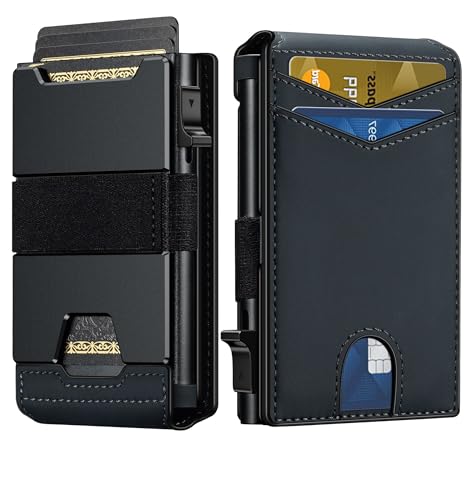 furid Smart Wallet For Men Slim Minimalist: Metal Pop Up Wallet Card Holder - Rfid Blocking Wallet Gift For Male Husband